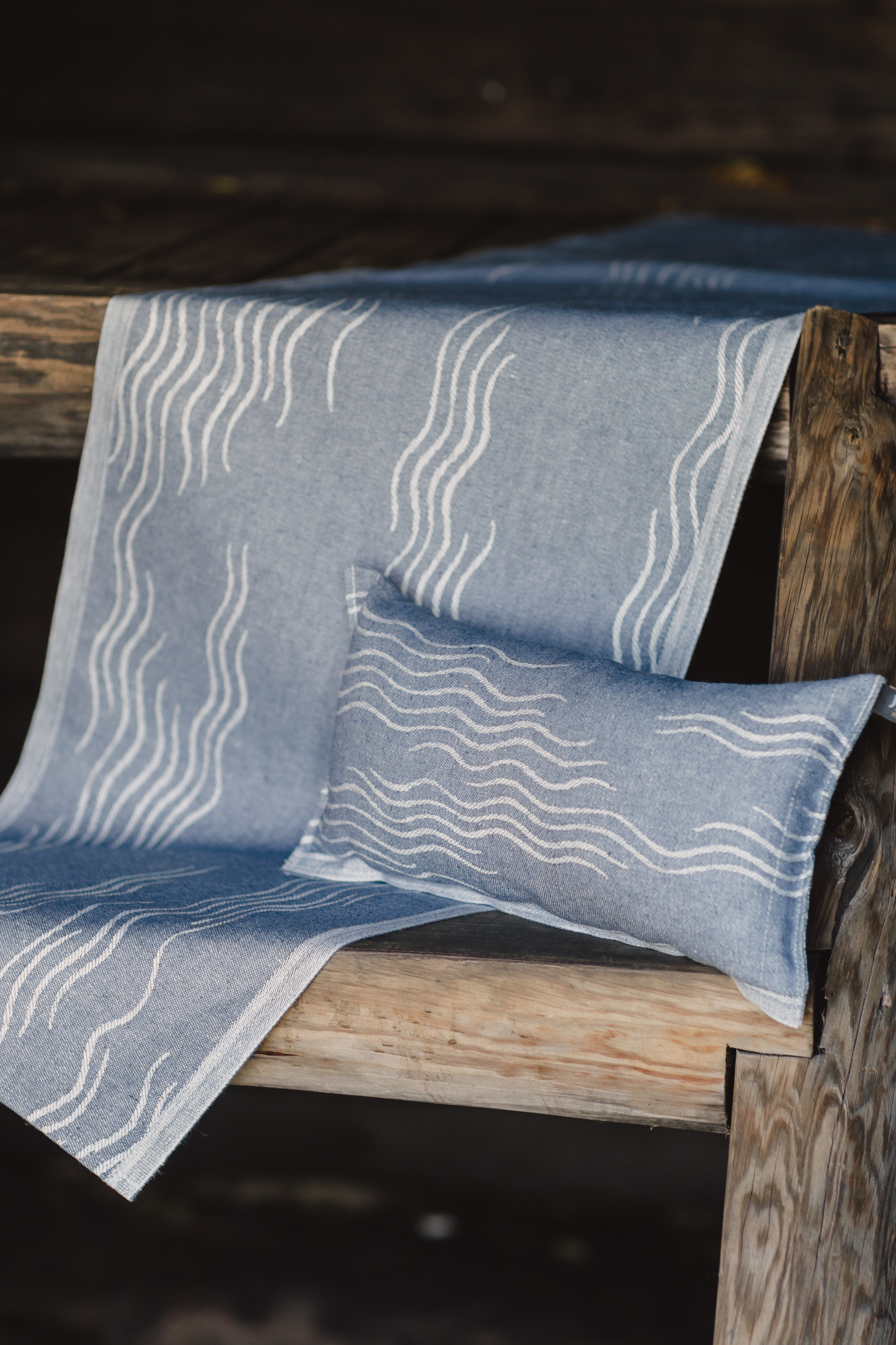 Jokipiin-Saunakissen „Väre“ aus Leinen-Baumwoll-Mix (aus Finnland)