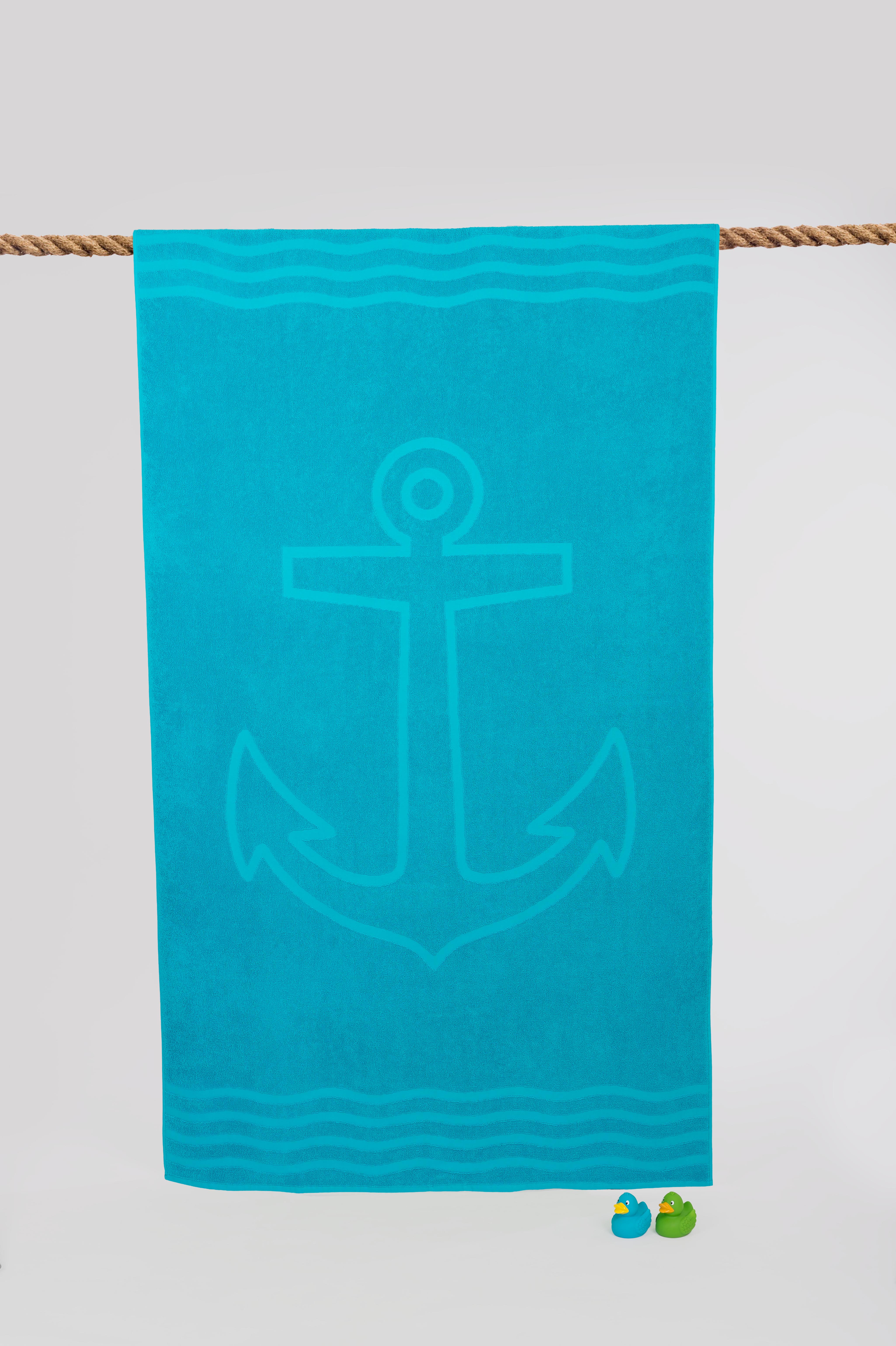 Liegetuch turquois, 100 x 180cm, 100 % Baumwolle