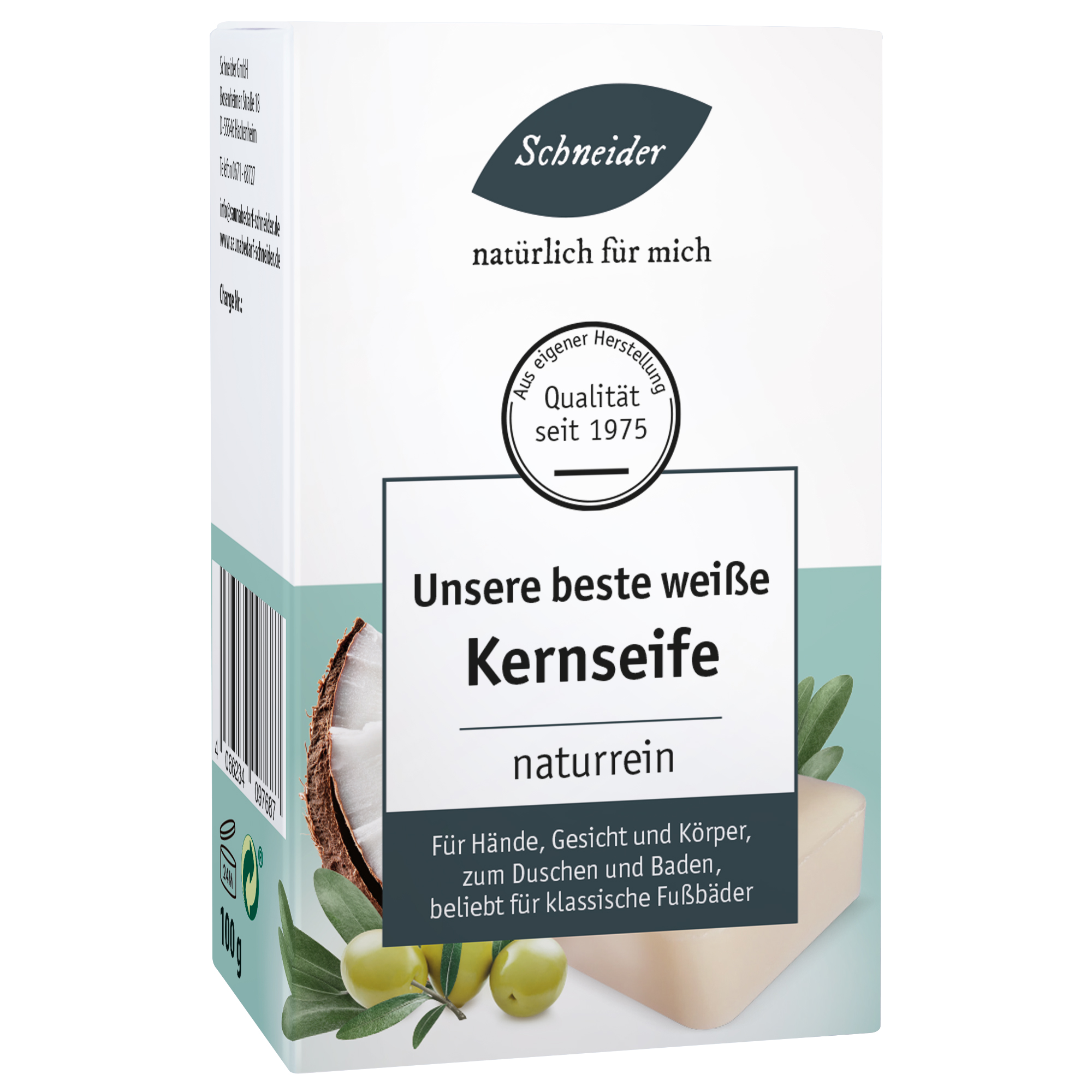 Weiße Kernseife 100 g naturrein