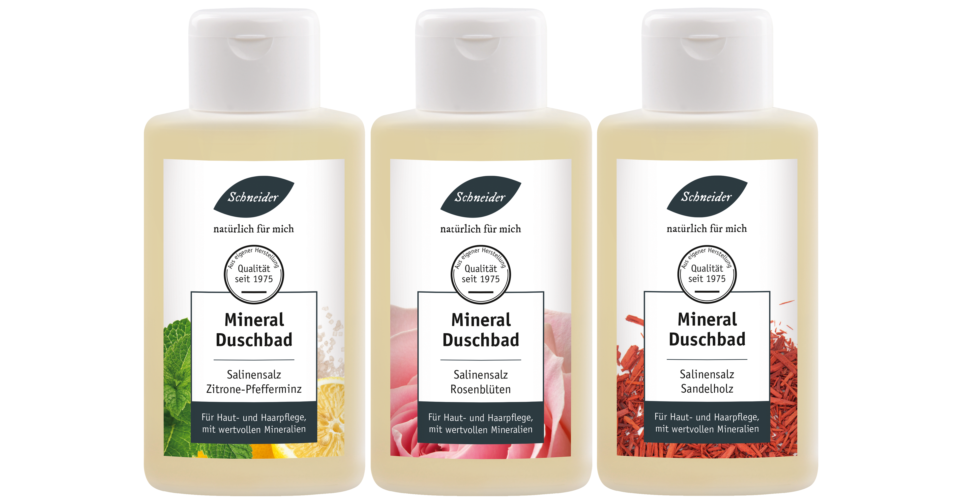 Mineral-Duschbadset  3 Sorten a  x 250 ml