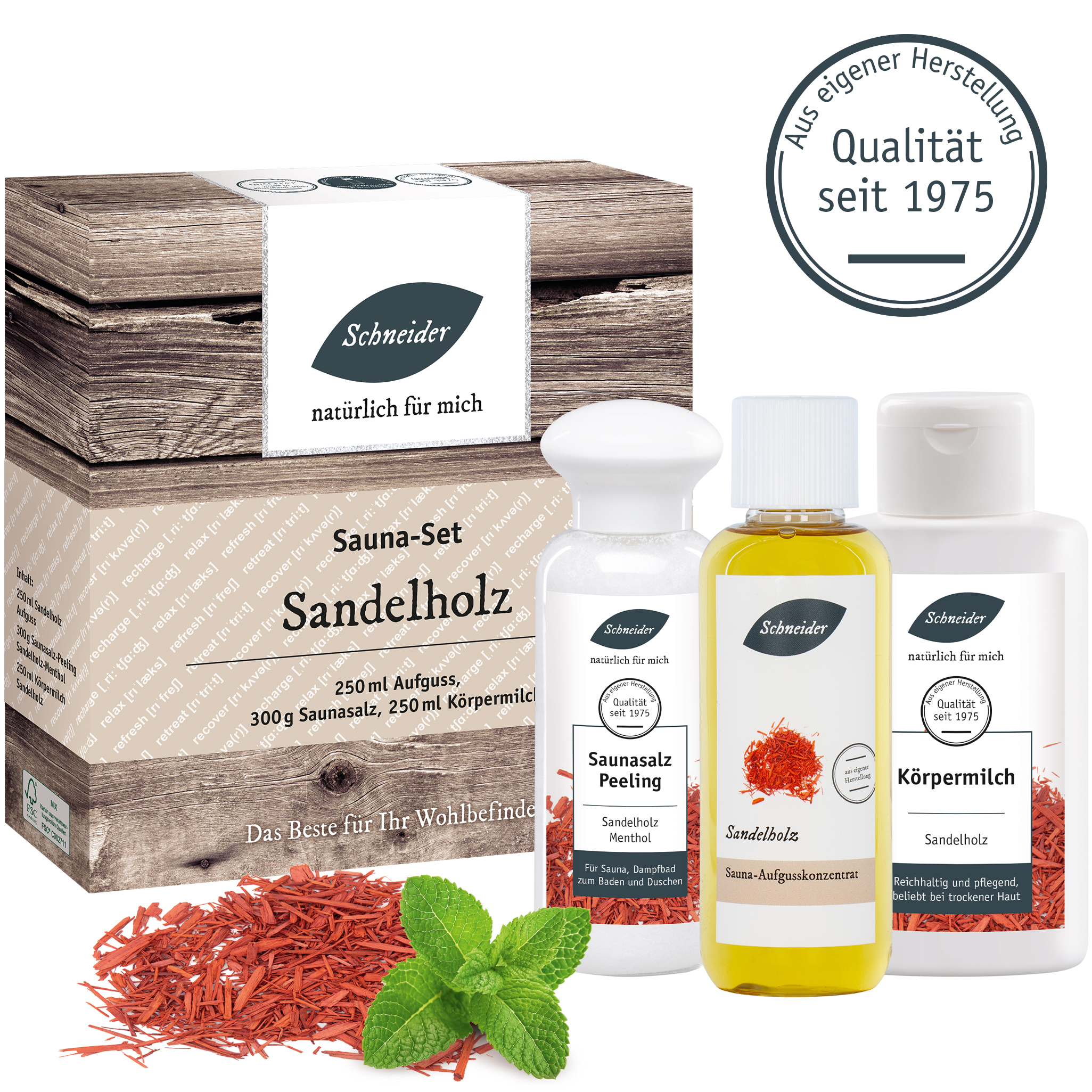 Sauna-Set - Sandelholz