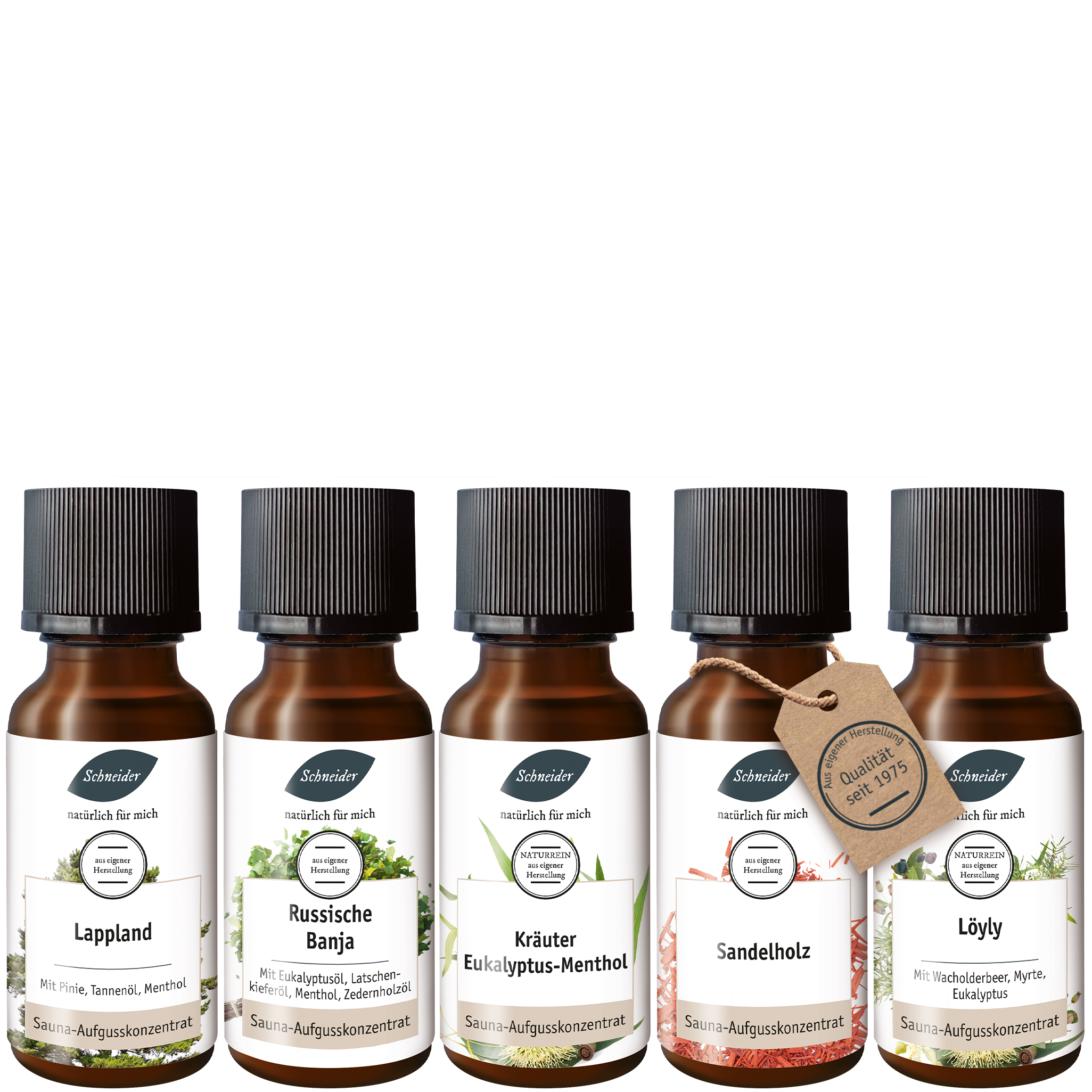 Saunaaufguss-Set Klassiker 5 x 20 ml