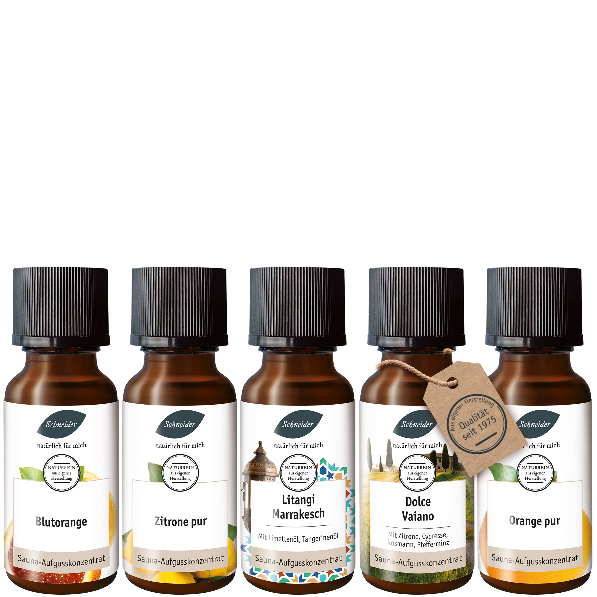 Saunaaufguss-Set Zitrusecke 5 x 20 ml