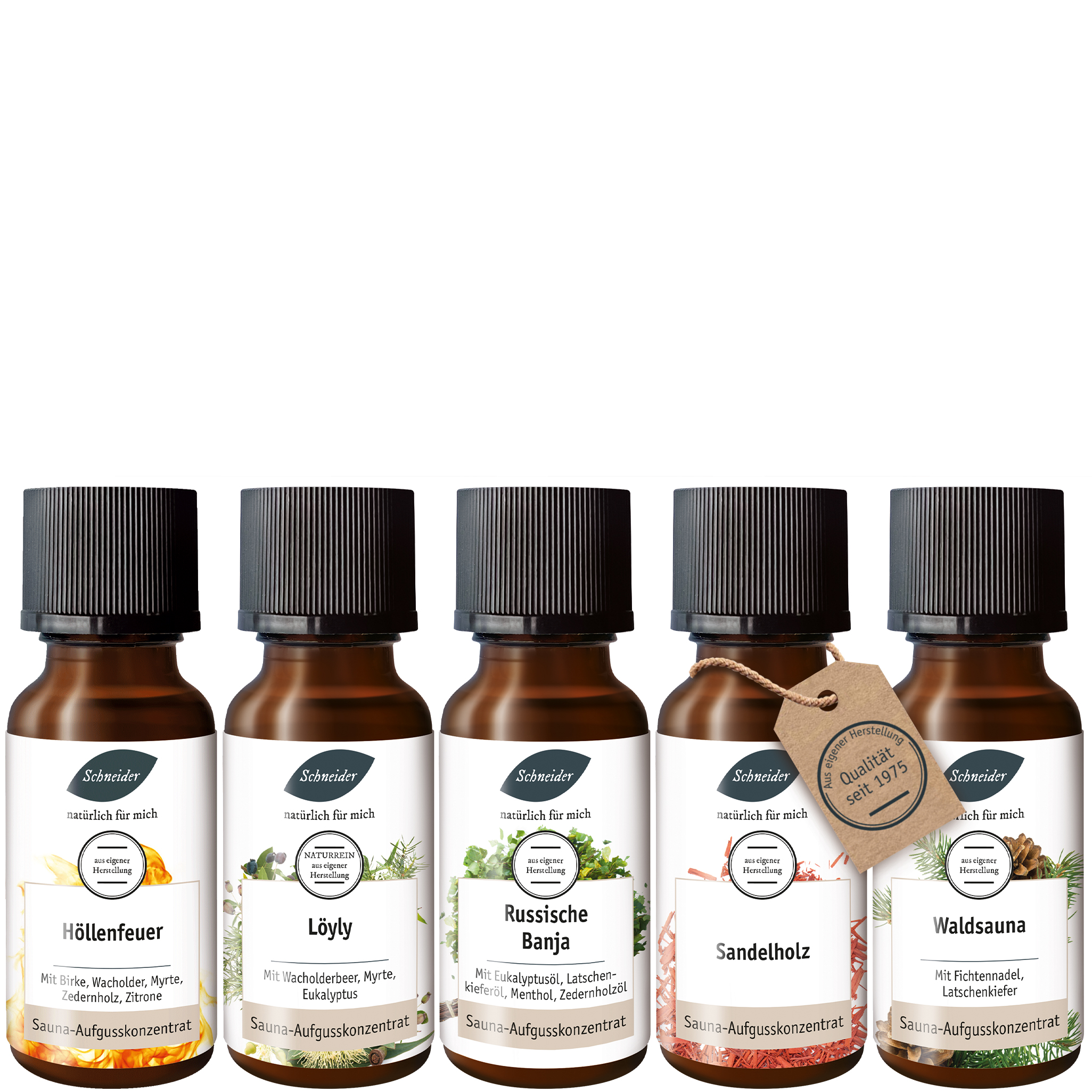 Saunaaufguss-Set Heißes für kalte Tage 5 x 20 ml