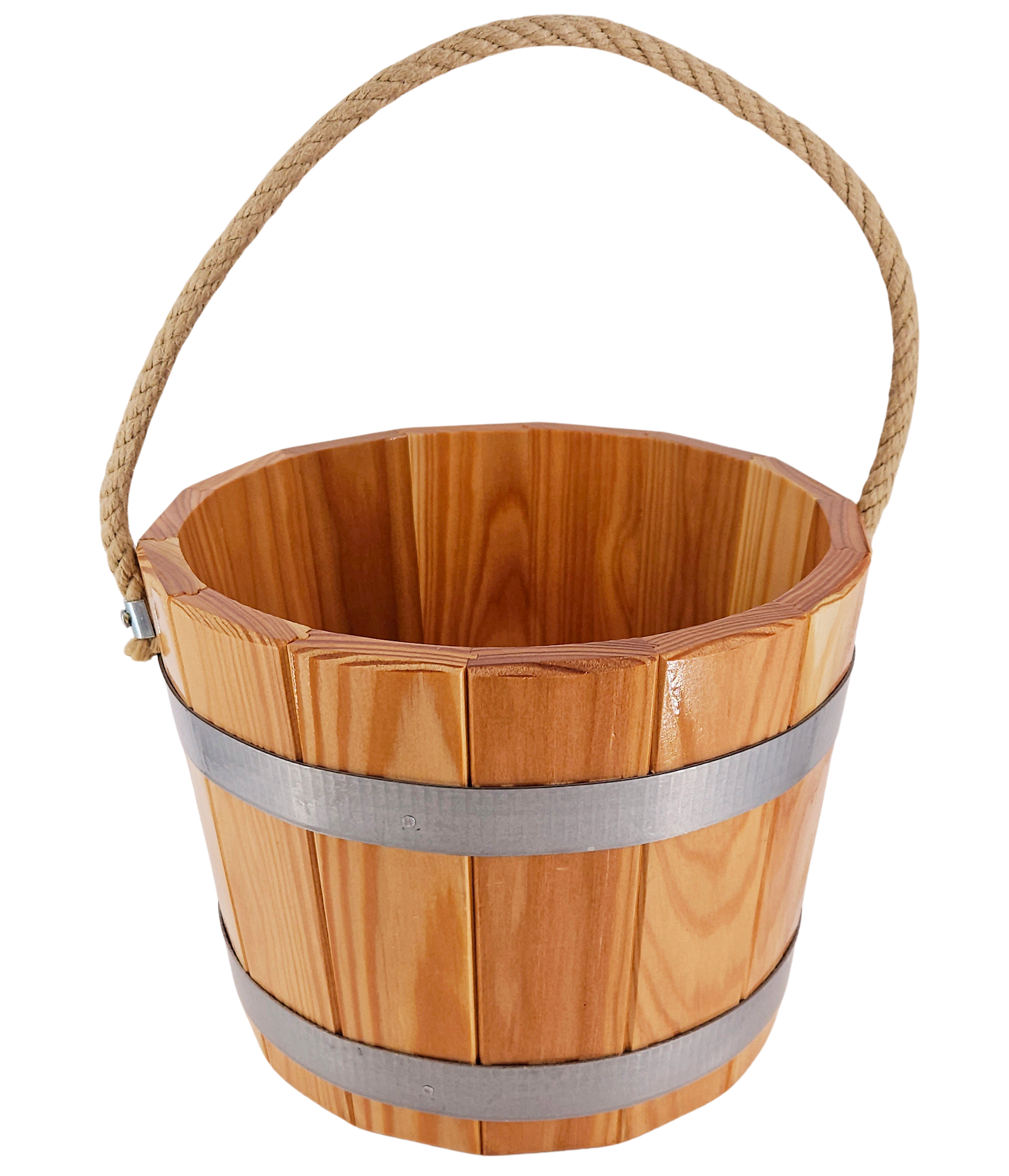 Aufgusseimer Lärche mit Hygieneversiegelung und Hanfseil