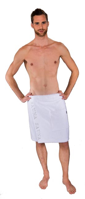 Herren-Kilt mit Tasche weiss